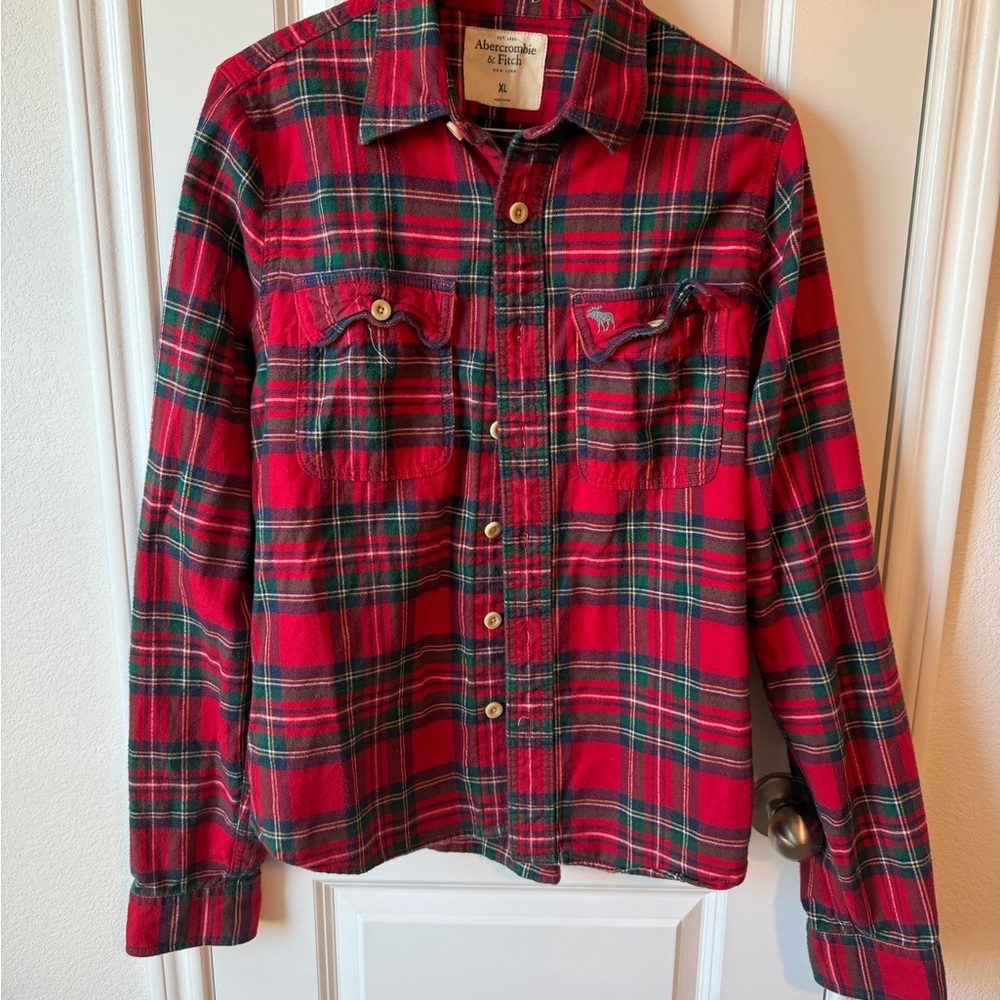 ✨Y2K✨ Abercrombie & Fitch Plaid Button-Up - Picture 1 of 4